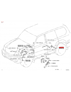 Cableado abs traseiro direito J10 - Original Toyota Land... 2