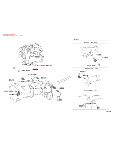 Reverse gear sensor for Toyota Hilux Vigo (type...