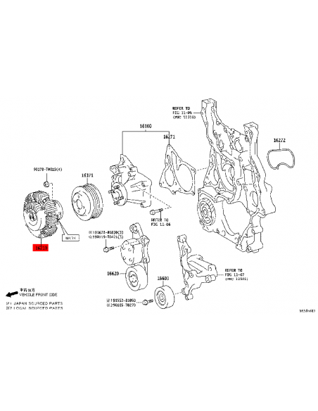 Viscous Coupling for Toyota Hilux Revo (2GDFTV) - Original Toyota Land Cruiser