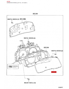 Cristallo tachimetro J12 - Originale Toyota Land Cruiser 2