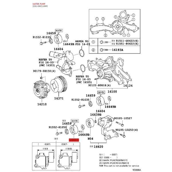 Poulie courroie accessoire pour Toyota Land...