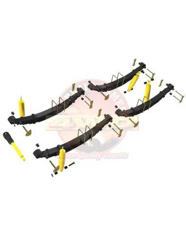 Full suspension kit reinforced with Ballestas Parabolicas +50mm (0-500kg) Toyota Land Cruiser J6 - Terrain Tamer