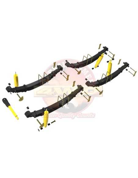Kit de suspensão completo reforçado com Feixes de molas Parabólicas +50mm (0 - 500kg) Toyota Land Cruiser J6 - Terrain Tamer