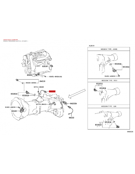 Testimonieingang Nr. 3 Transfergehäuse J9 / FJ / Toyota Hilux - Original Toyota Land Cruiser