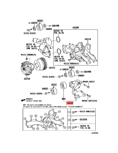 Tensor de courroie de service J12 / FJ CRUISER...