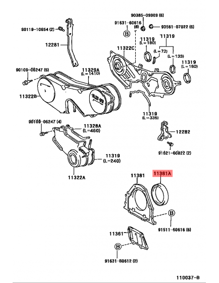 Retainer crankshaft gearbox side HILUX REVO (GDJ) - Original Toyota Land Cruiser