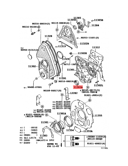 Front crankshaft seal HILUX REVO (GDJ) - Original Toyota Land Cruiser