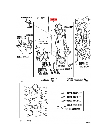 Pompa dell'olio per Toyota Hilux Revo (GDJ) - Originale Toyota Land Cruiser