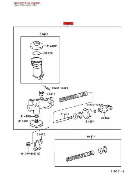 Bomba de embraiagem para Toyota Land Cruiser J9 (D4D) - Original Toyota Land Cruiser