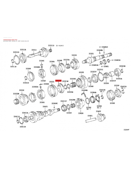 Synchroniseur côté 1ère vitesse J9 / 12 (5 vitesses) - Original Toyota Land Cruiser