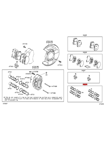 KIT REPARACION ORIGINAL PINZAS DELANTERAS J-9