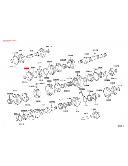 Synchronisator für den vierten Gang für den Toyota Land Cruiser J9 / 12 / Hilux (5-Gang) - Original Toyota Land Cruiser