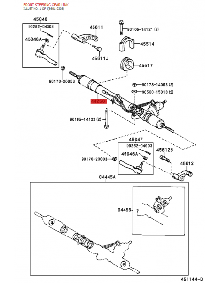 NEW Steering Rack, For Toyota Land Cruiser J10 (GASOLINE) - Original Toyota Land Cruiser