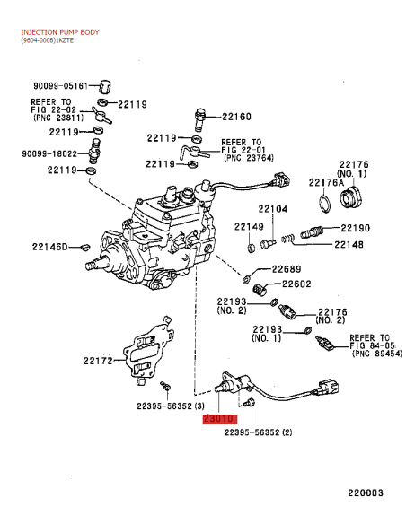 Valvula control de sincronizacion J9 1kzte - Original Toyota Land Cruiser