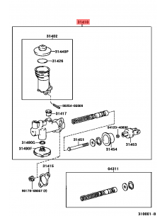 Clutch master cylinder for Toyota Hilux Vigo (2005 to... 2