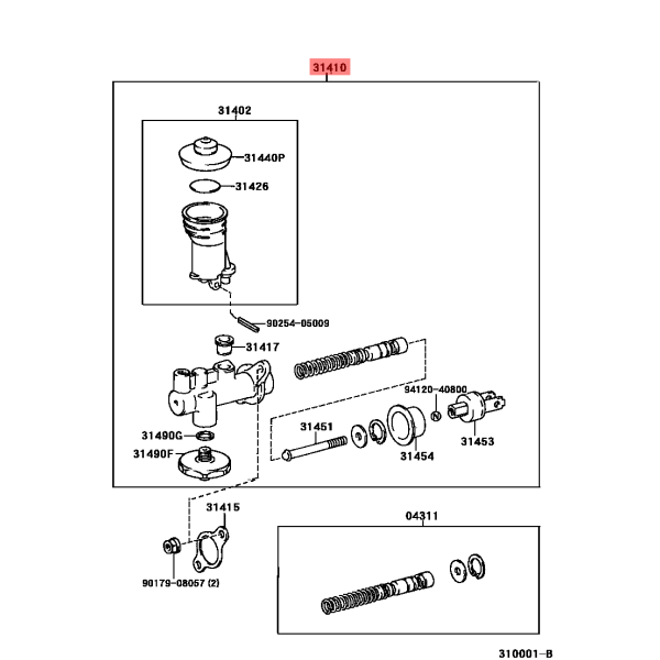 Clutch master cylinder for Toyota Hilux Vigo...