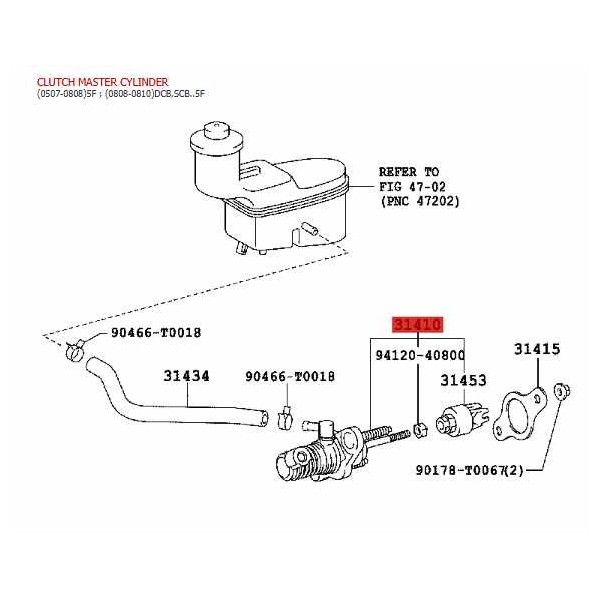 Bomba de embreagem para Toyota Hilux Vigo (2008...
