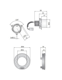 Pilota luce retromarcia posteriore rotonda omologata -... 2