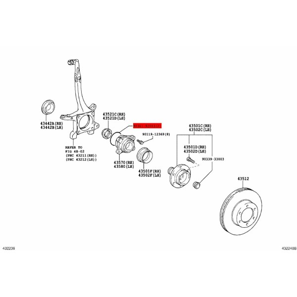 Vordere Buchse O-Ring Für Toyota Land Cruiser...