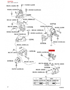 Supporto o cuscinetto motore Sinistro Rav4 (posteriore... 2