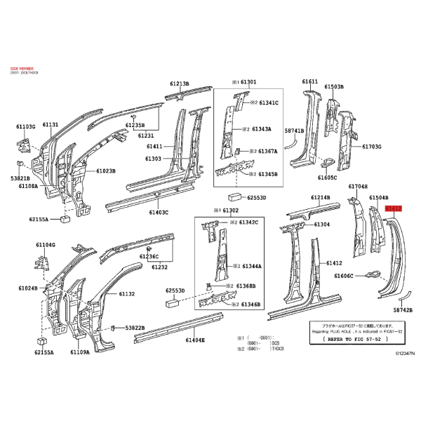 Rear left side for Toyota Hilux Vigo - Original...