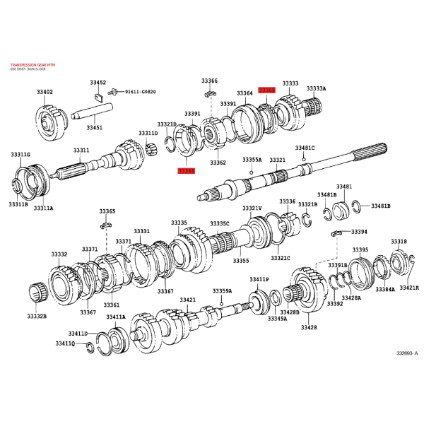 Antriebswellen-Synchronisierungsring für Toyota...