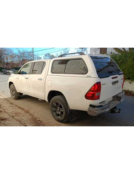 Verstärktes Hardtop Stylish mit Schiebefenstern für Toyota Hilux Revo Doppelkabine (2015 bis aktuell) in Grundierung - Aeroklas