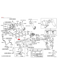 Joint collecteur d'échappement pour Toyota Land Cruiser... 2
