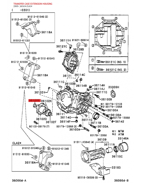 Retain differential front right transmission for Toyota Rav4 - Original Toyota Land Cruiser