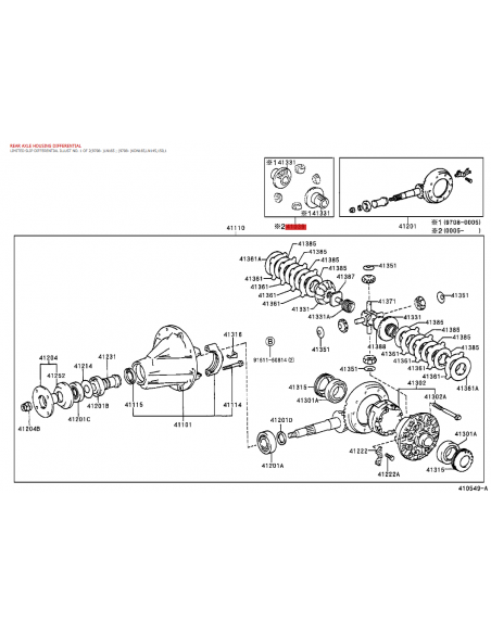 kit de engrenagem Caixa satélite J7 / 8 / 9 / 12 com bloqueio - Original Toyota Land Cruiser