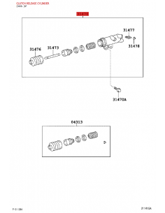 Clutch slave cylinder (6-speed), for Toyota Land Cruiser... 2