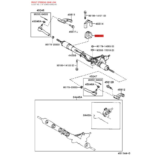 U bracket for steering rack J10 (pre-2002) -...