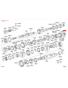 Needle bearing for output shaft gearbox for Toyota Land... 2