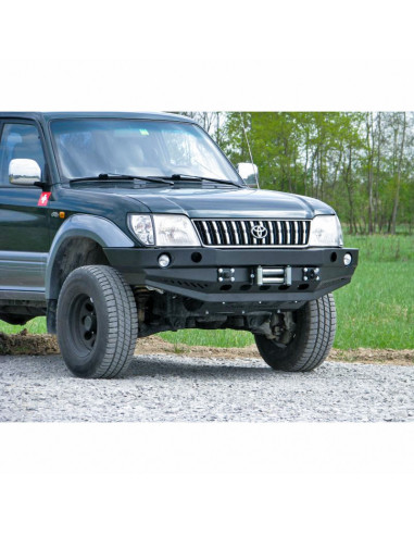 Reinforced steel front bumper j9 (with aletines, full) toyota land cruiser - Fabryka 4x4