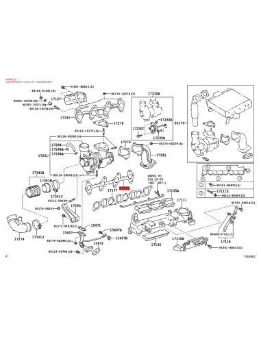 copy of Joint collector escape j9/12/15/hilux (d4d) - Original Toyota Land Cruiser