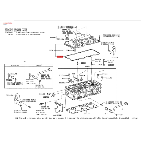 Rocker cover gasket for Toyota Hilux Vigo -...