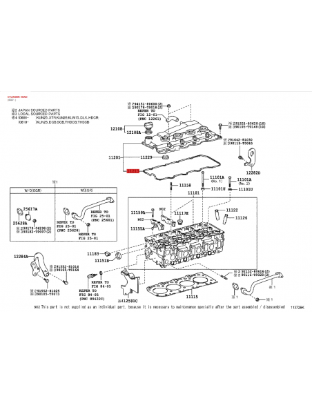 Ventildeckeldichtung für Toyota Hilux Vigo - Original Toyota Land Cruiser