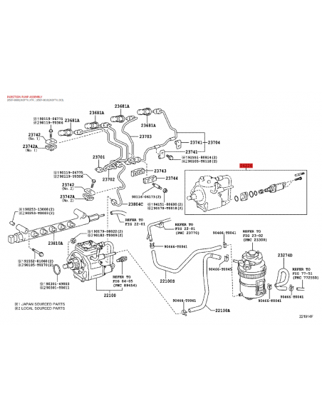Valvula bomba inyectora para Toyota Hilux Vigo - Original Toyota Land Cruiser