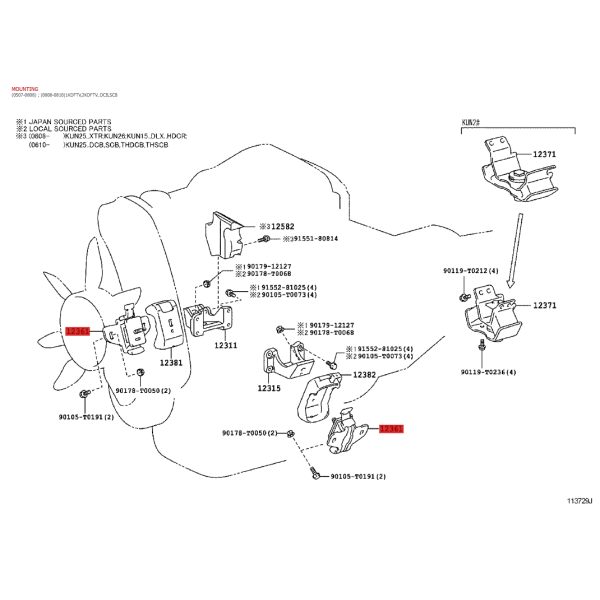 Silentblock or engine mount Toyota Hilux Vigo -...
