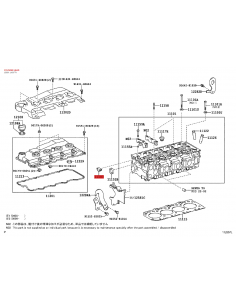 Cylinder head half-moon seal for Toyota Land Cruiser J9 /... 2