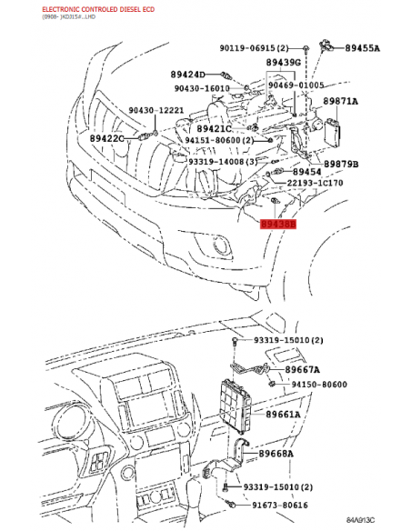 Interruptor de pressão do óleo da direção assistida - Original Toyota Land Cruiser