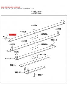 Casquillo oder Gummilager Federpaket (fester Teil) Toyota... 2