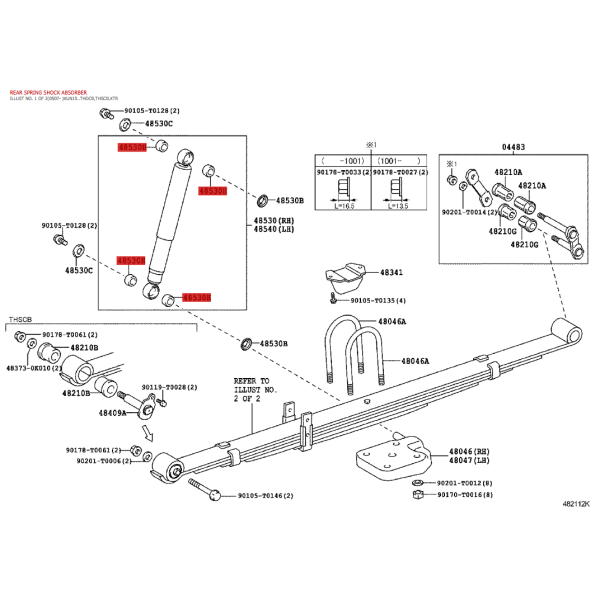 Silentblock de amortiguador trasero para Toyota...