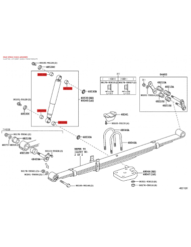 Silentblock rear shock absorber for Hilux Vigo...