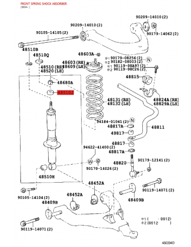Front upper shock absorber Silentblock J9/12 -...