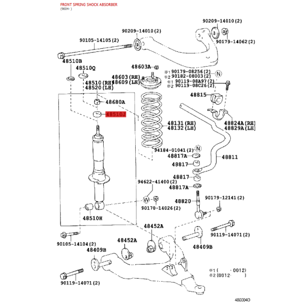 Upper front shock absorber silentblock J9/12 -...