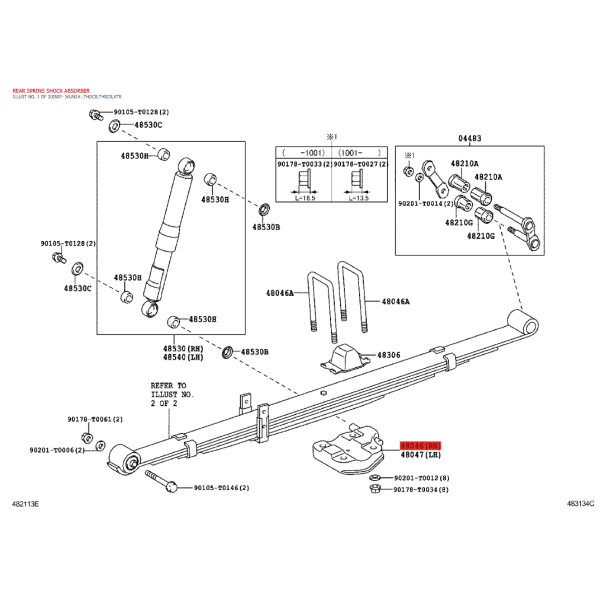 Lower leaf spring bracket for U-bolts Toyota...
