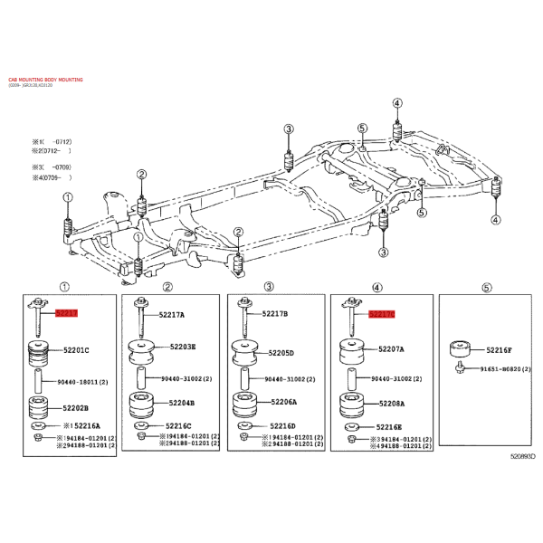 Bullone, silentblock carrozzeria nº1/4 Per...