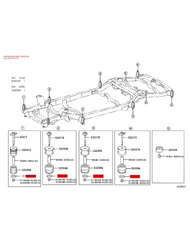 Washer, body mount bushing for J12 / FJ Cruiser...