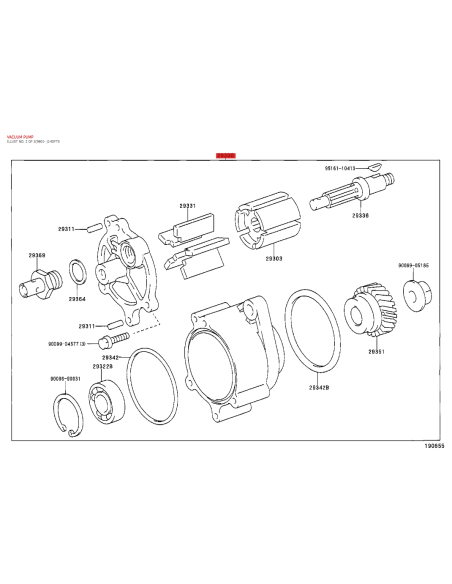 bomba vacio Para Toyota Land Cruiser J7 / 8 / 10 - Original Toyota Land Cruiser